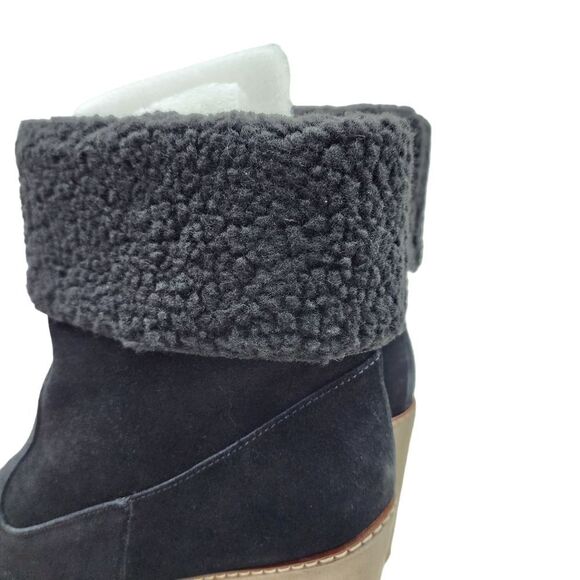 Kensie Women's Holliston Suede Cold Weather Wedge Boots - 10 - Picture 5 of 9